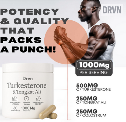 Turkesterone & Tongkat Ali Supplement 1000mg Per Serving