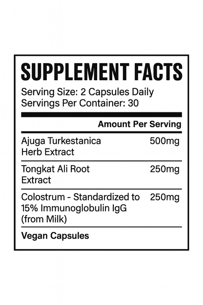 Turkesterone & Tongkat Ali Supplement 1000mg Per Serving
